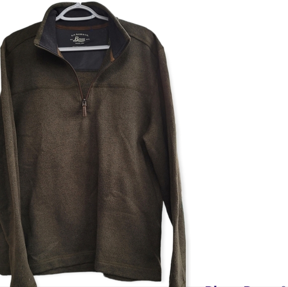 G.H Bass Co Sweatshirt Mens Long Sleeve Sweater 1/4 Zip Large - Picture 1 of 5